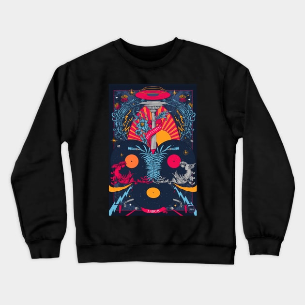 Viva La Vinyl Red Crewneck Sweatshirt by Lado B